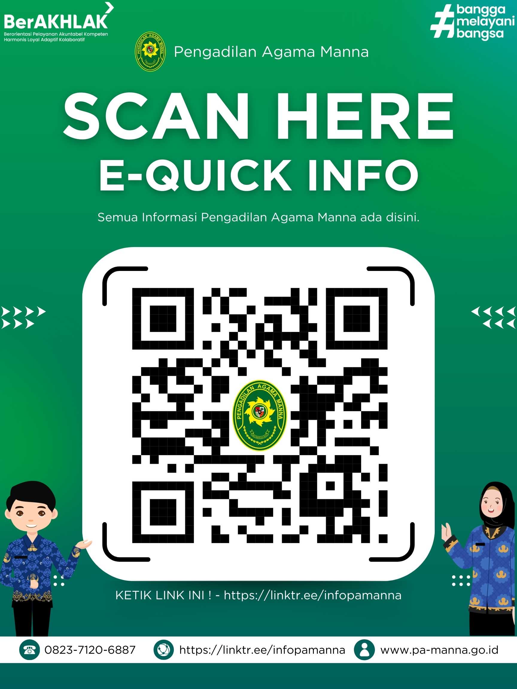 Green and White Modern QR Code Scan Poster