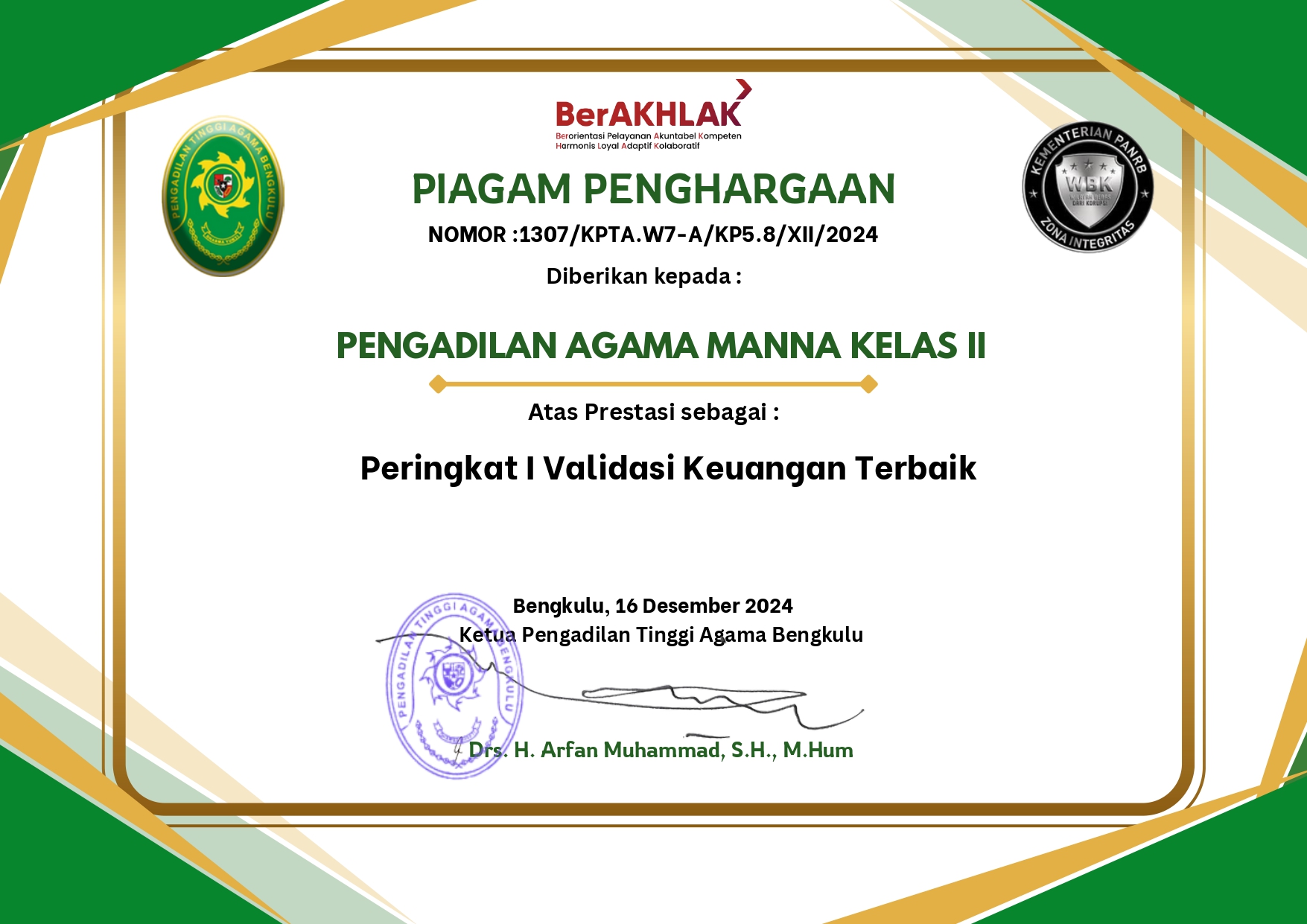 Peringkat 1 Validasi Keuangan Terbaik
