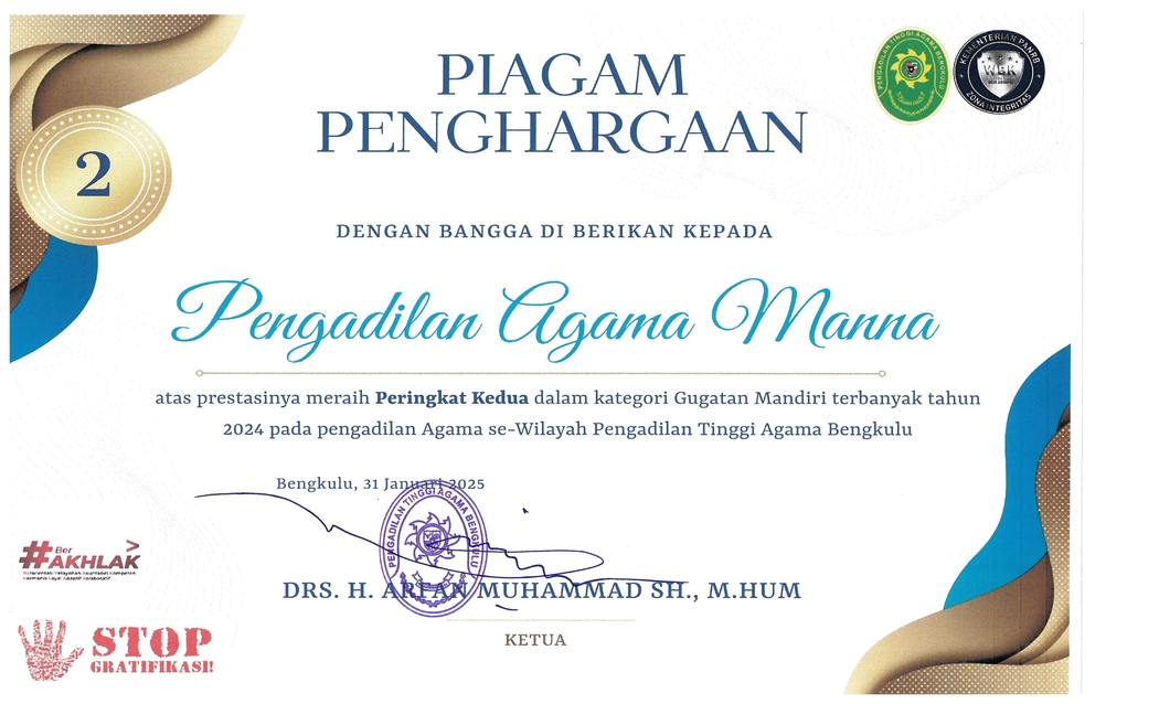 Peringkat 2 gugatan mandiri terbanyak 2024